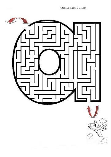 Alfabeto em labirintos para imprimir