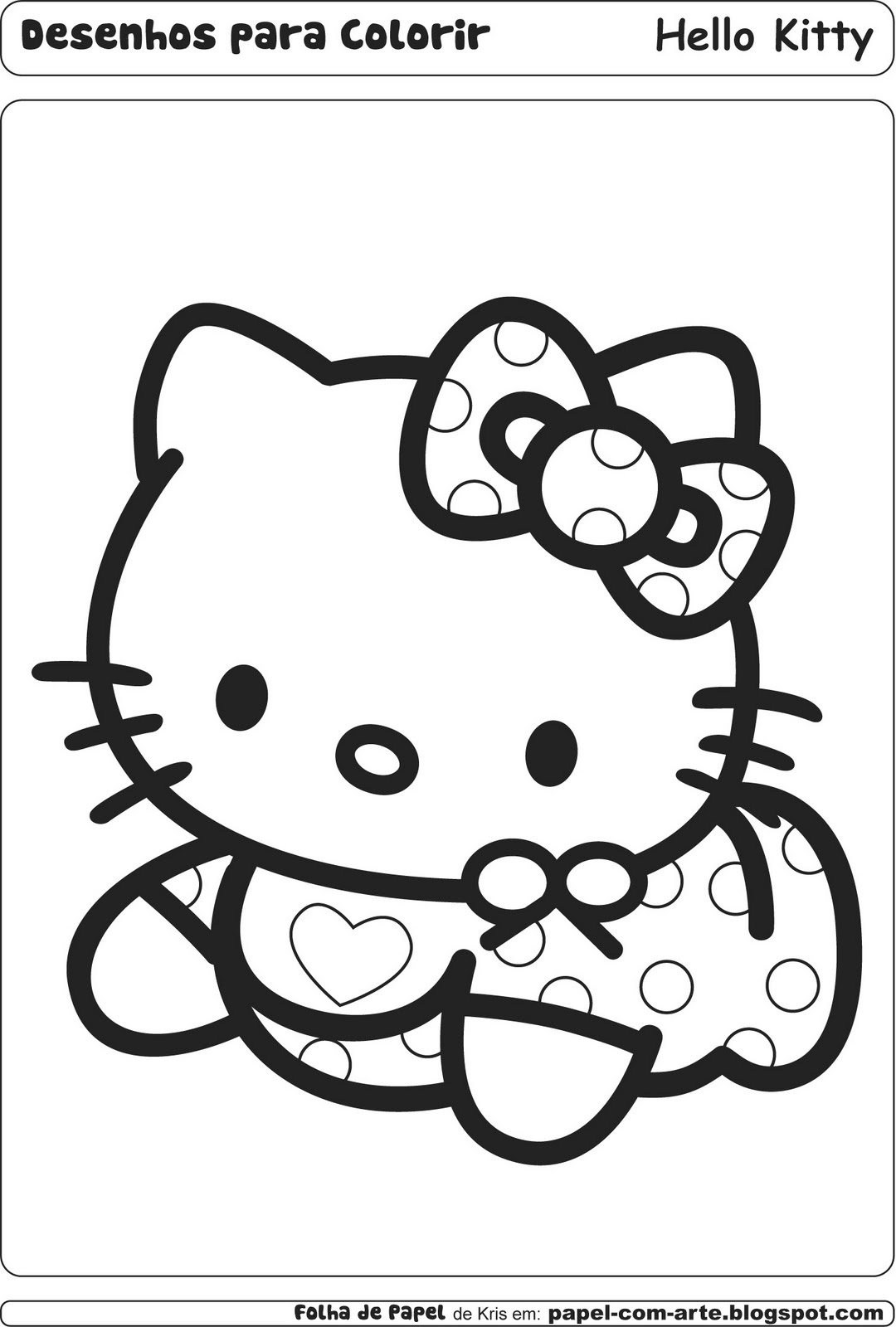 Desenhos Da Hello Kitty Para Colorir Atividades Educativas 6747