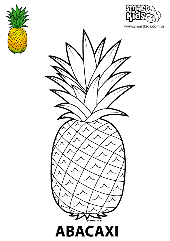 Desenhos de Abacaxi para colorir - Pinte Online