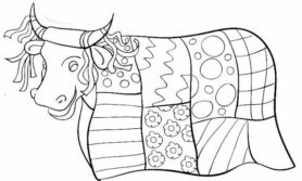 Desenhos de boi de mamão para colorir