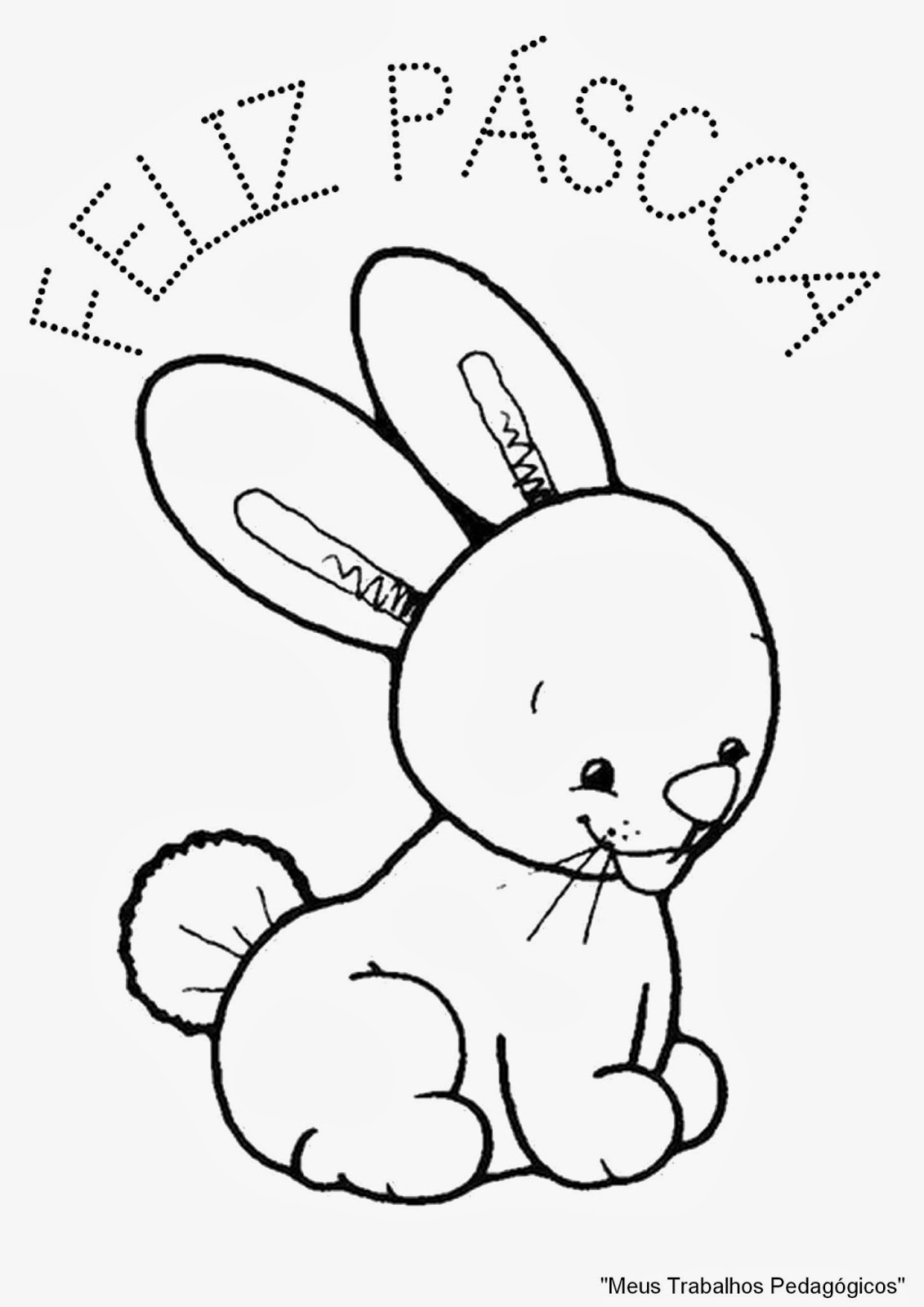 Desenhos de coelho da pascoa para colorir 