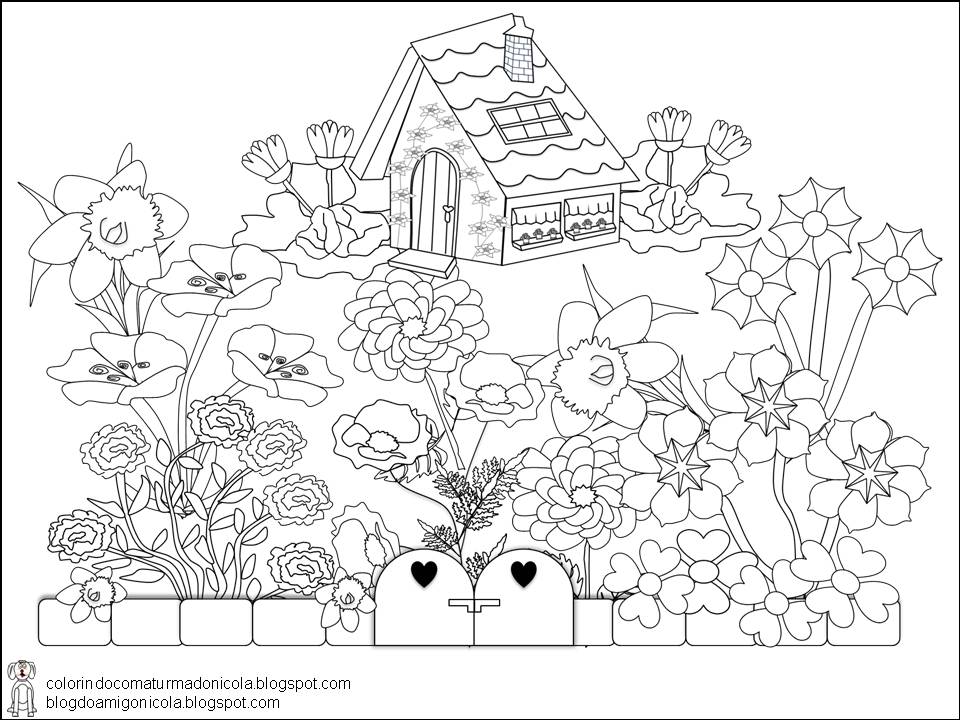 Desenhos de jardim para colorir Atividades Educativas