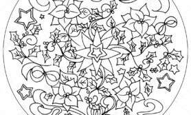 Desenhos de mandalas de natal para colorir