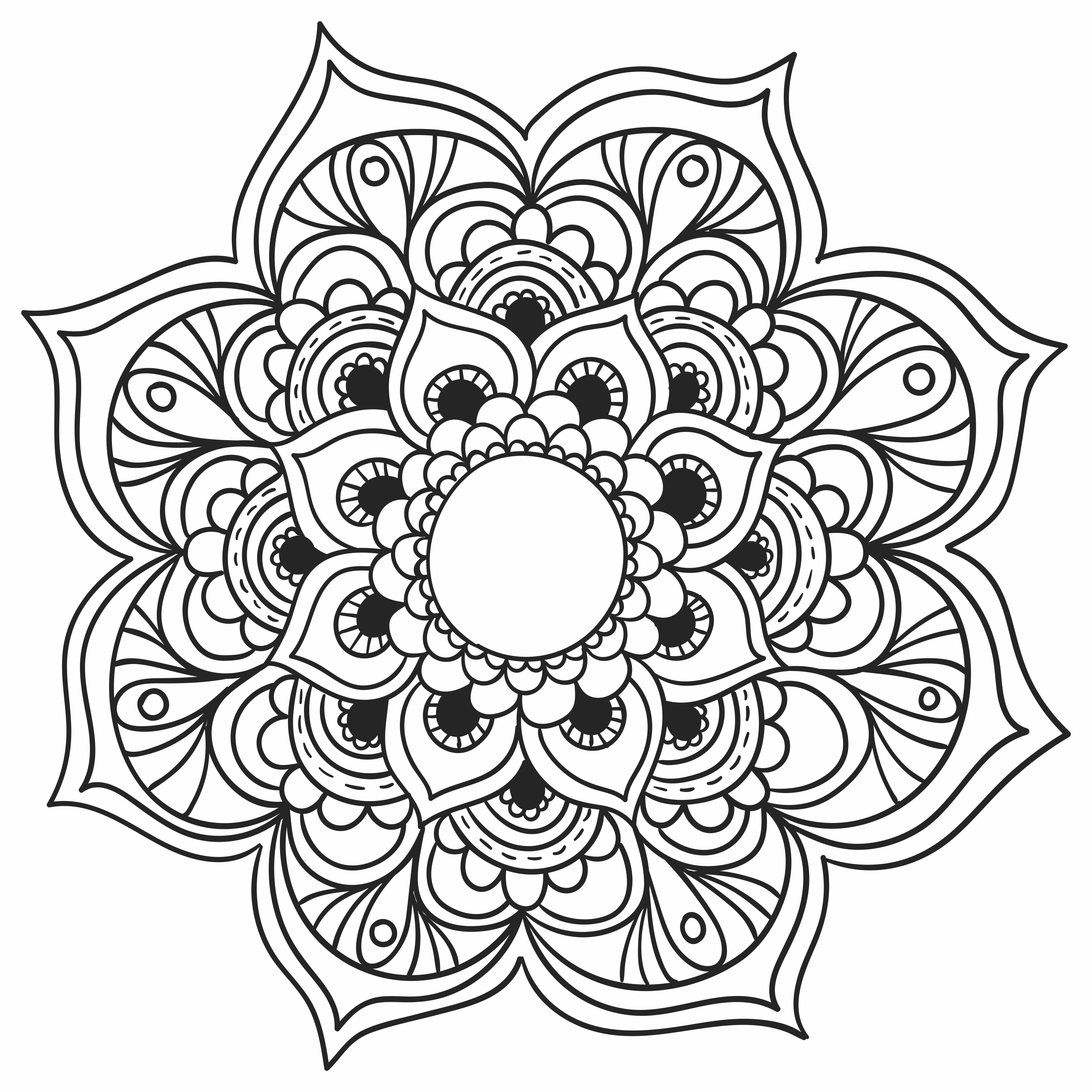 Desenhos De Mandalas Simples Para Colorir Atividades Educativas