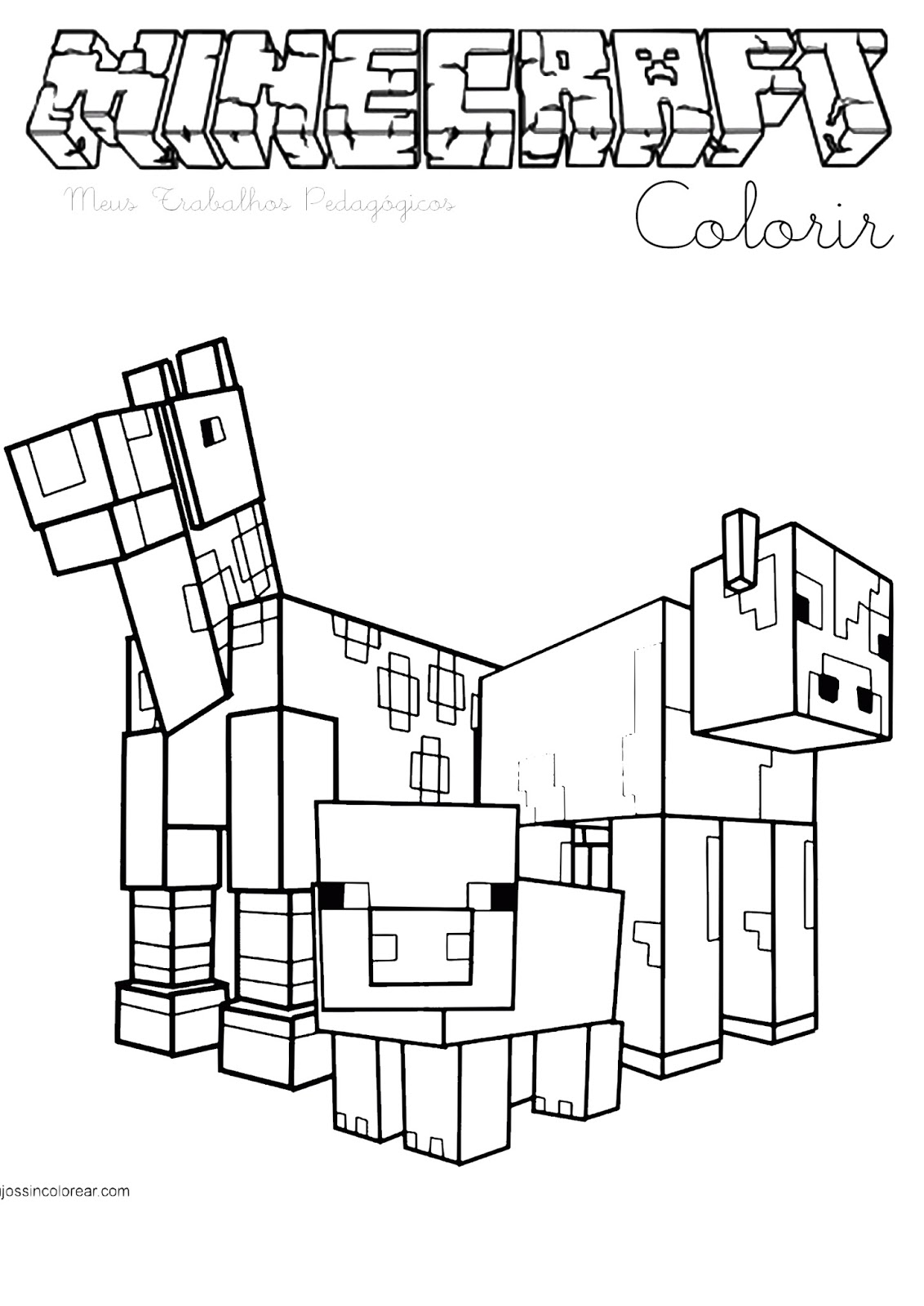 Imprimir Desenhos para Colorir Minecraft 14