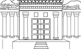 Desenhos do templo de salomão para colorir