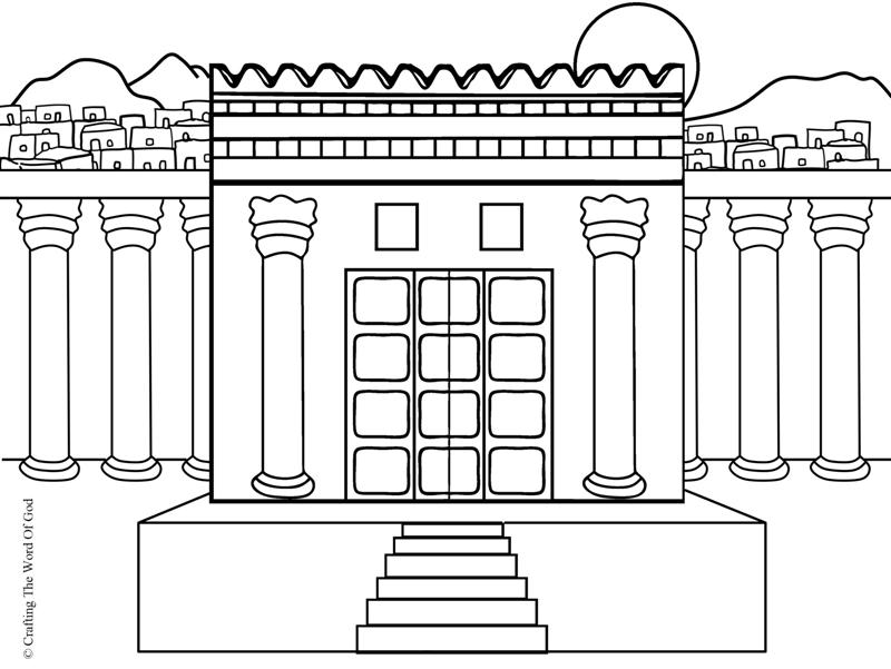 Desenhos do templo de salomão para colorir - Atividades Educativas