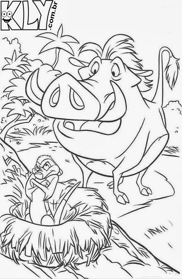 Desenhos Do Tim O E Pumba Para Colorir Atividades Educativas