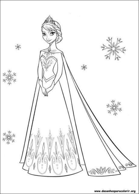 Desenhos Elsa Frozen Para Colorir Atividades Educativas