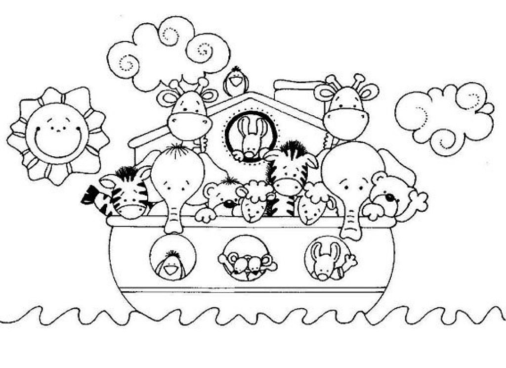 Desenhos da arca de noé para colorir Atividades Educativas