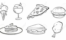 Desenhos de comida para colorir