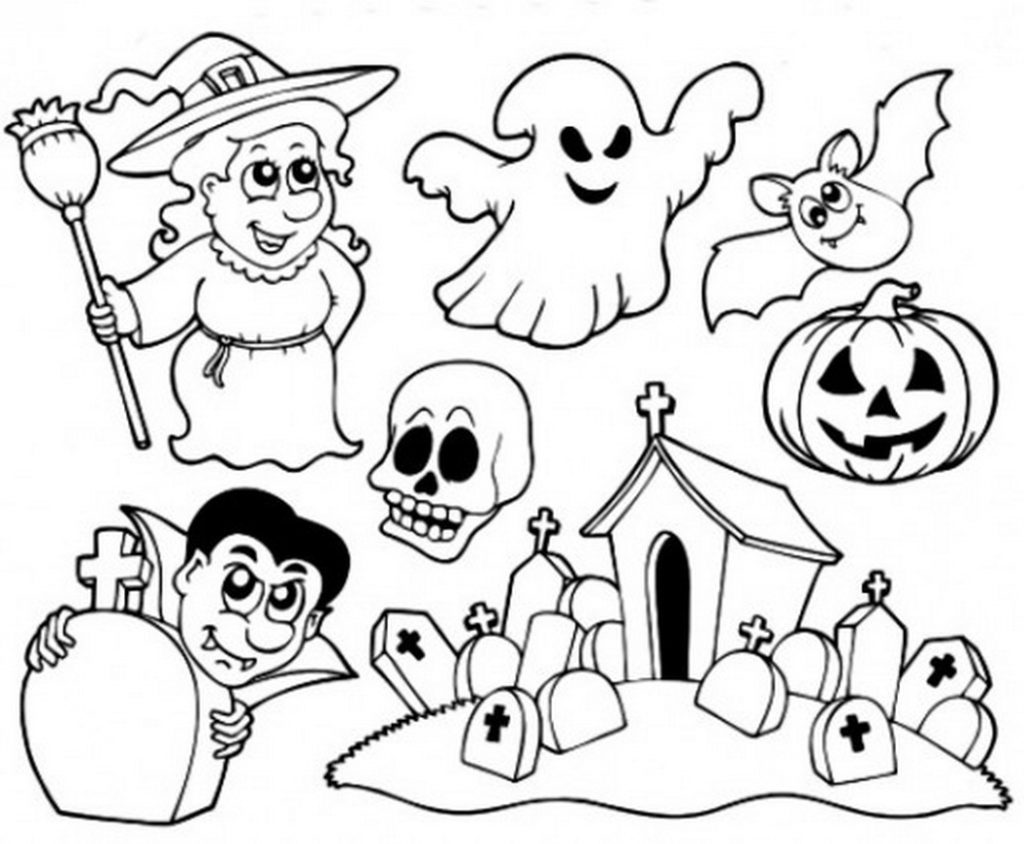Desenhos de halloween para colorir - Atividades Educativas